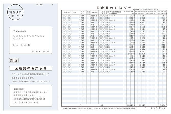 医療 費 の お知らせ 捨てる